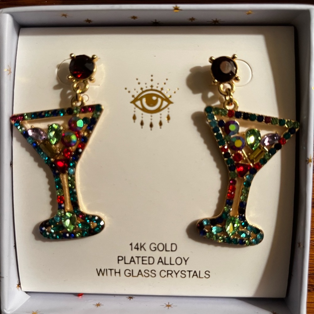 Eye Candy Los Angeles The Luxe Collection Crystal Cocktail Earrings~New In Box